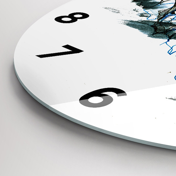 Ceas rotund de perete din sticlă Libertatea și natura păsărilor