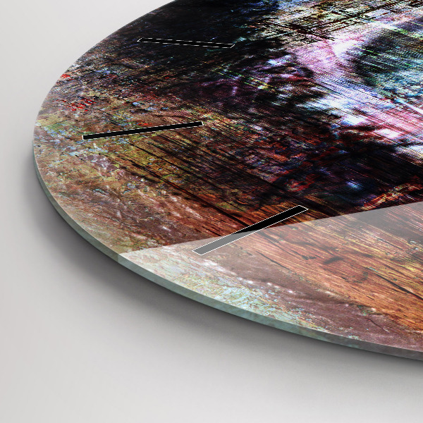 Ceas rotund de perete din sticlă Street Art Eye