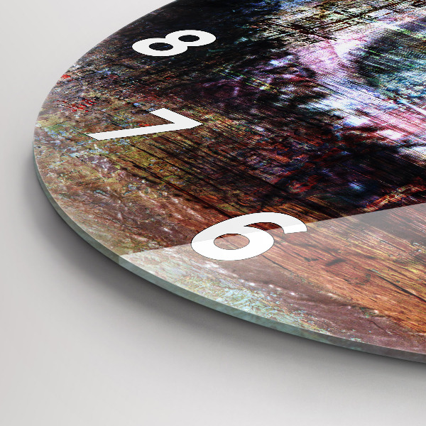 Ceas rotund de perete din sticlă Street Art Eye