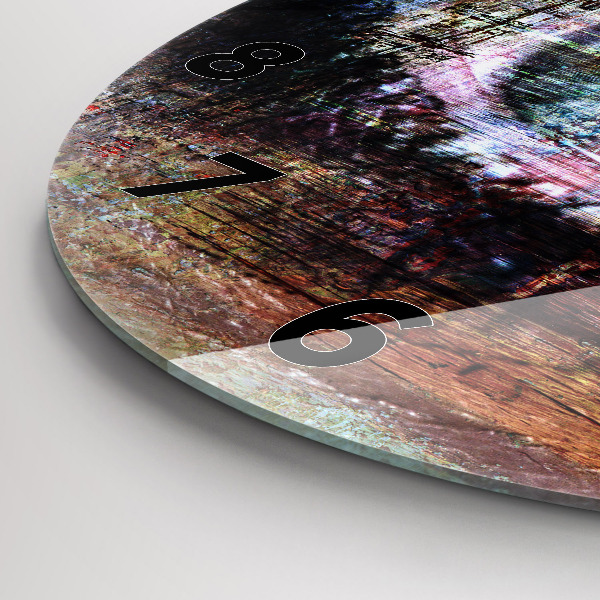 Ceas rotund de perete din sticlă Street Art Eye