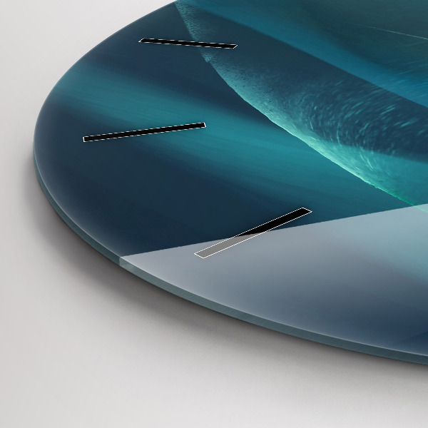 Ceas rotund de perete din sticlă Imaginea unui vultur zburător