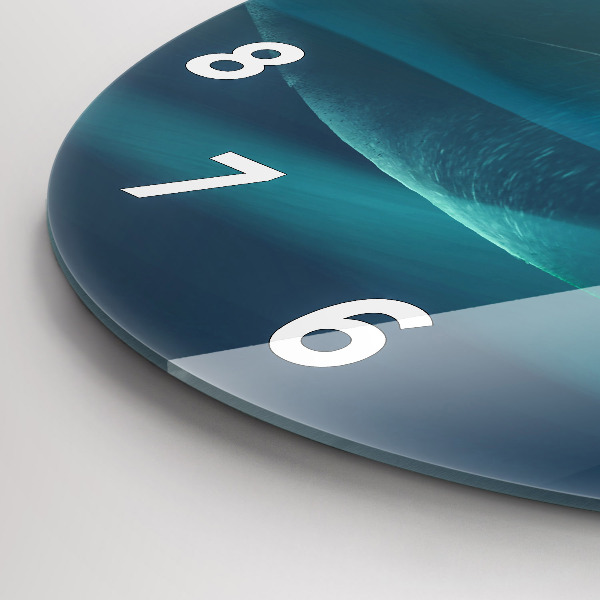 Ceas rotund de perete din sticlă Imaginea unui vultur zburător