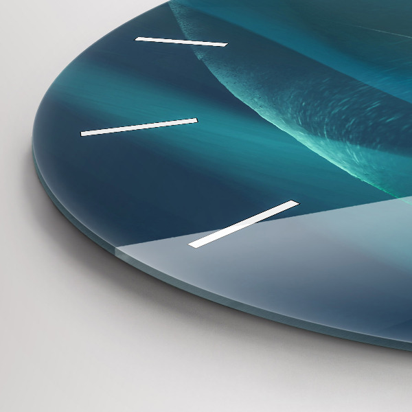 Ceas rotund de perete din sticlă Imaginea unui vultur zburător