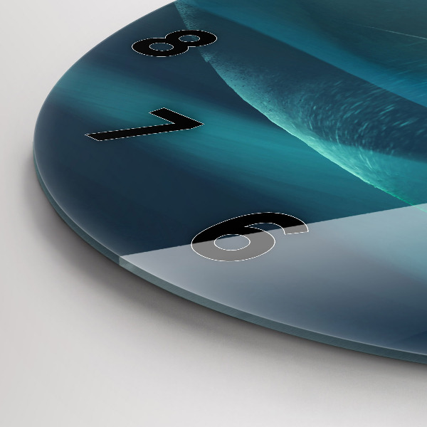 Ceas rotund de perete din sticlă Imaginea unui vultur zburător