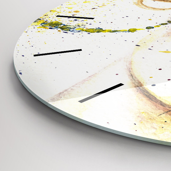 Ceas rotund de perete din sticlă Portretul unei femei misterioase