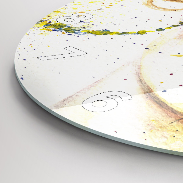 Ceas rotund de perete din sticlă Portretul unei femei misterioase