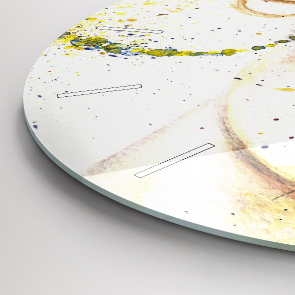 Ceas rotund de perete din sticlă Portretul unei femei misterioase