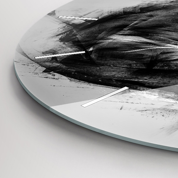 Ceas rotund de perete din sticlă Leu pictat