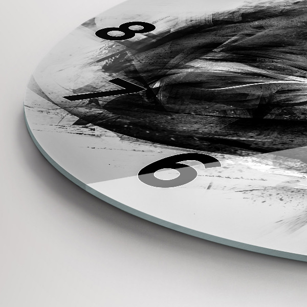 Ceas rotund de perete din sticlă Leu pictat