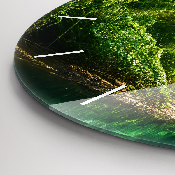 Ceas rotund de perete din sticlă Natură pașnică