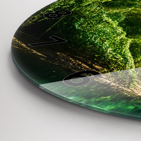 Ceas rotund de perete din sticlă Natură pașnică