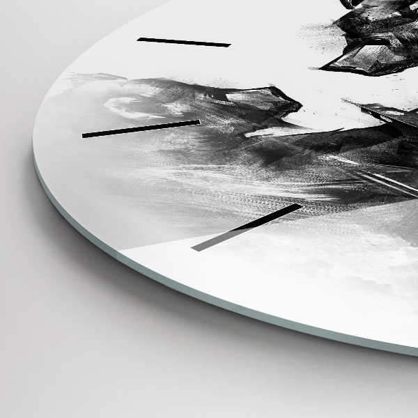 Ceas rotund de perete din sticlă Urs din desene animate