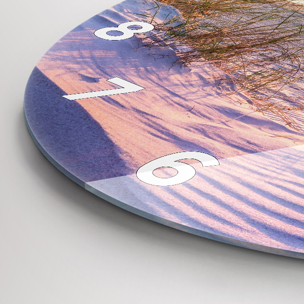 Ceas rotund de perete din sticlă Marea însorită poloneză