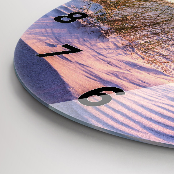 Ceas rotund de perete din sticlă Marea însorită poloneză