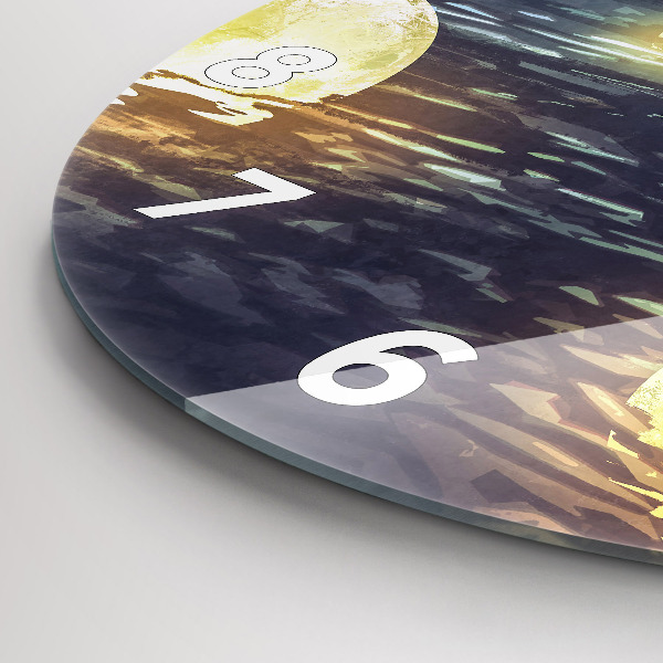 Ceas rotund de perete din sticlă Abstracția