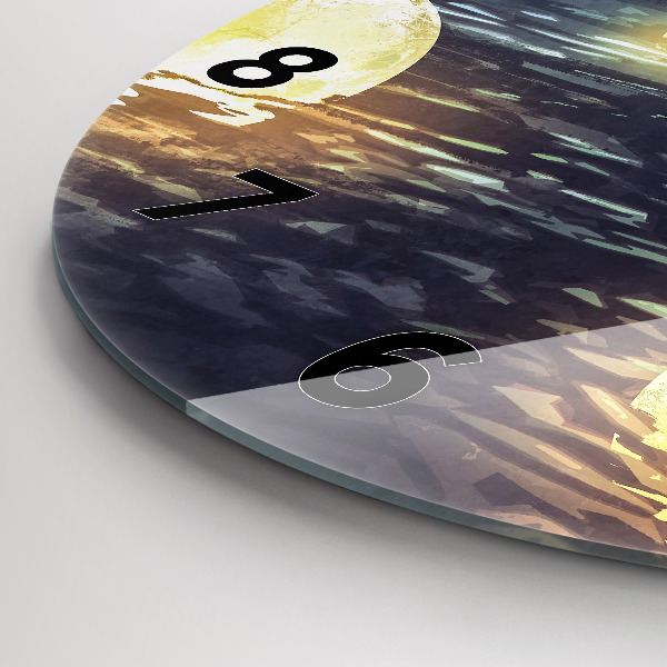 Ceas rotund de perete din sticlă Abstracția