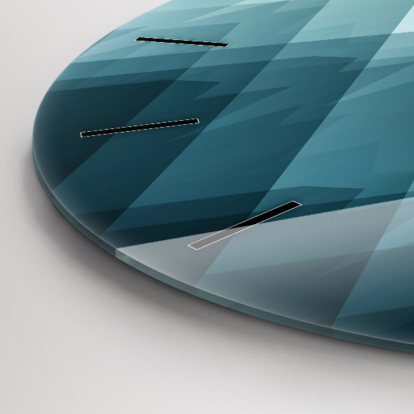 Ceas rotund de perete din sticlă Figuri geometrice