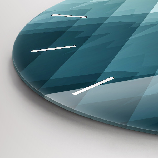 Ceas rotund de perete din sticlă Figuri geometrice