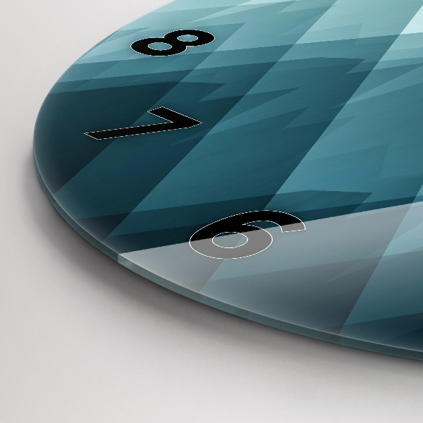 Ceas rotund de perete din sticlă Figuri geometrice