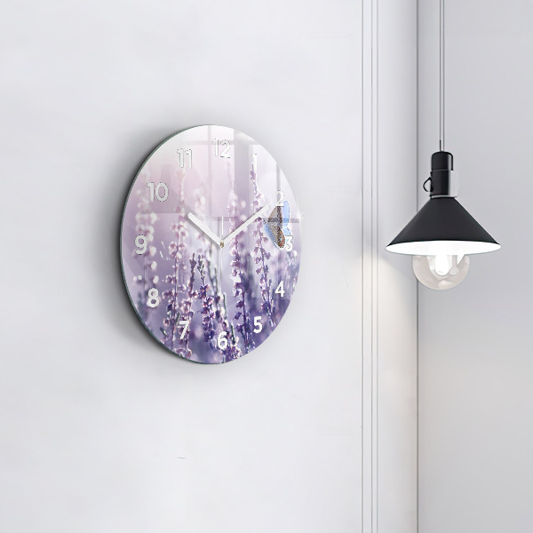 Ceas rotund de perete din sticlă Abstracția