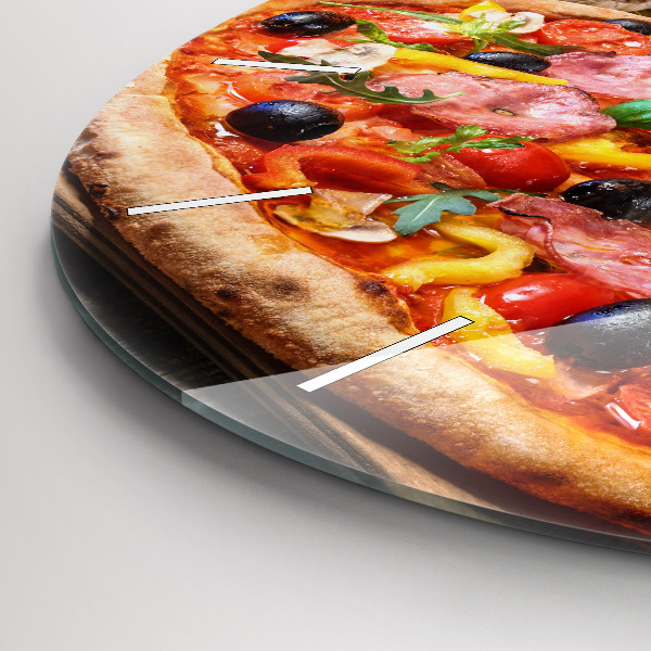 Ceas rotund de perete din sticlă Inima culinară a Italiei