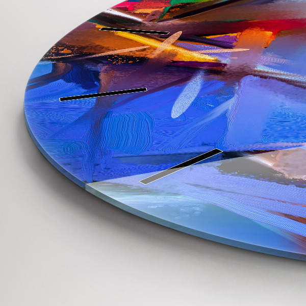 Ceas rotund de perete din sticlă Peisaj marin