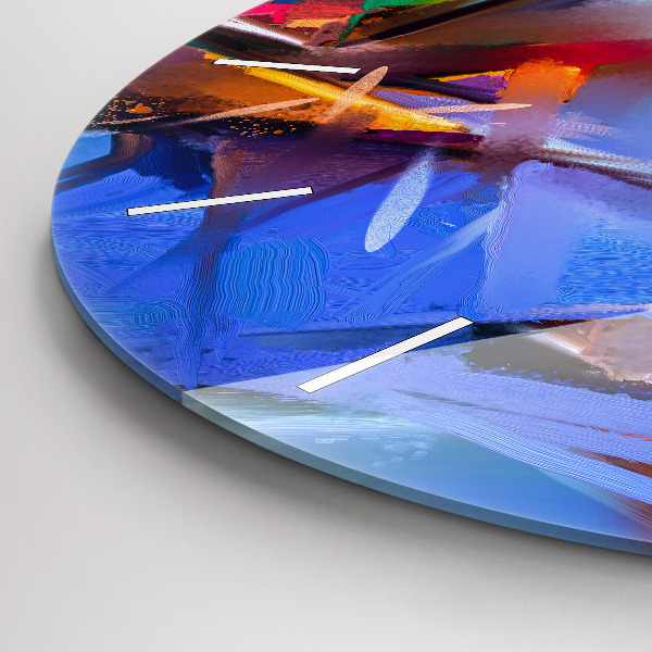 Ceas rotund de perete din sticlă Peisaj marin