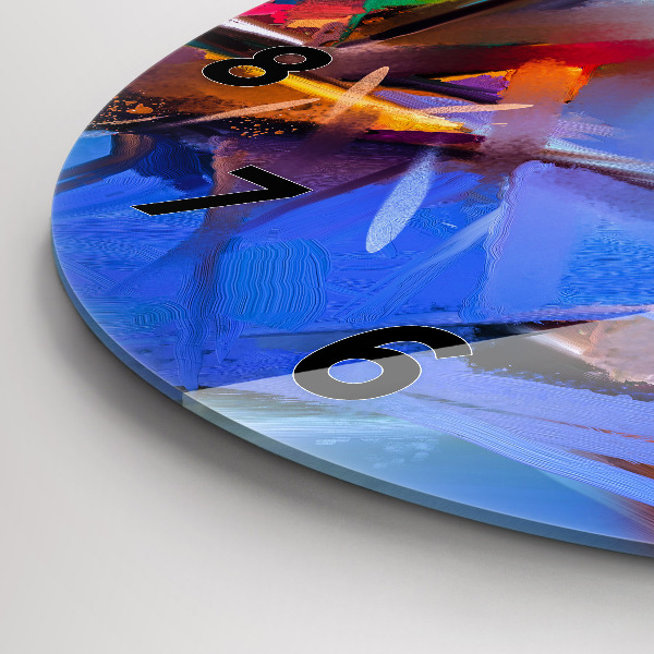 Ceas rotund de perete din sticlă Peisaj marin