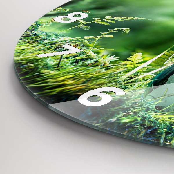 Ceas rotund de perete din sticlă Glob