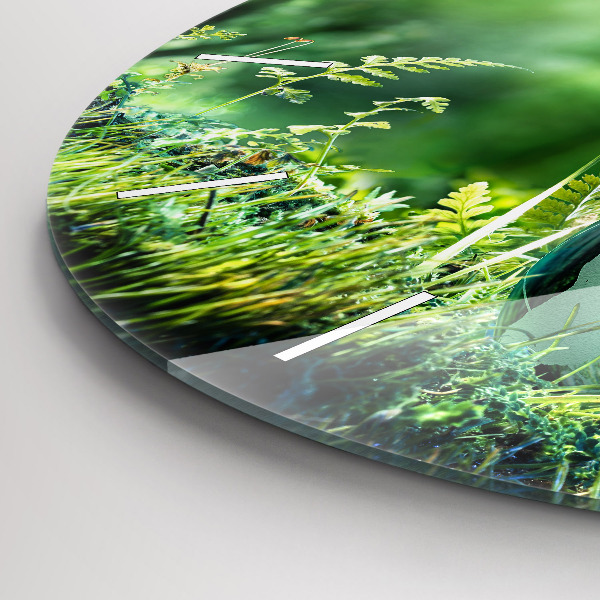 Ceas rotund de perete din sticlă Glob