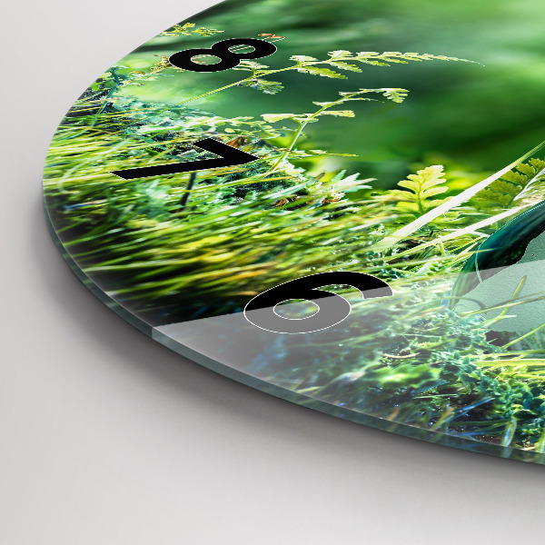 Ceas rotund de perete din sticlă Glob