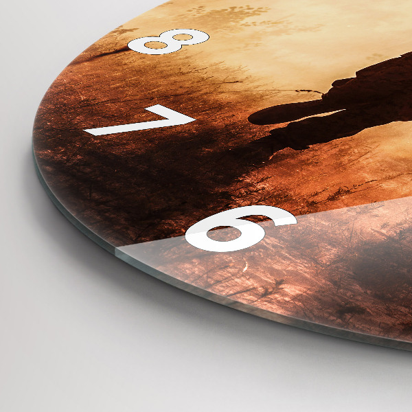 Ceas rotund de perete din sticlă Soldații