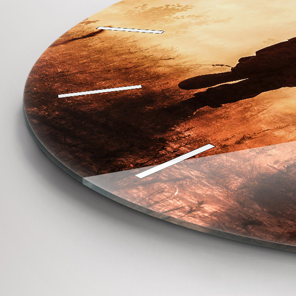 Ceas rotund de perete din sticlă Soldații