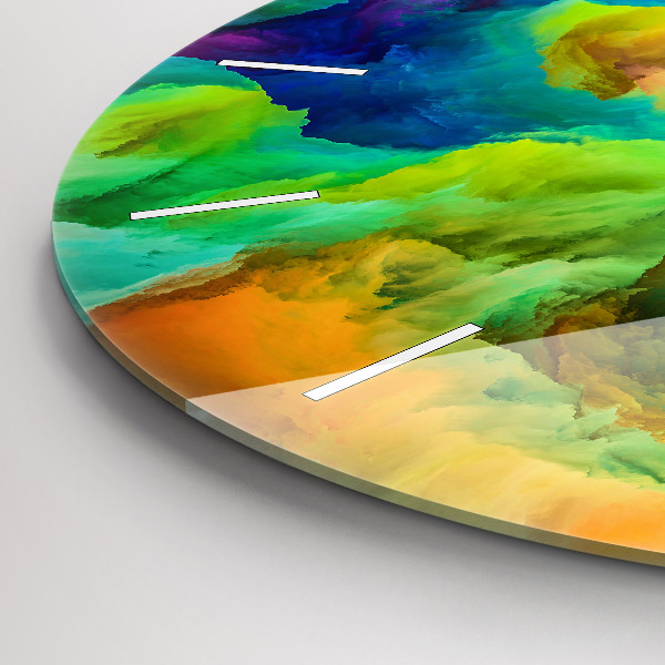 Ceas rotund de perete din sticlă Textura fractală