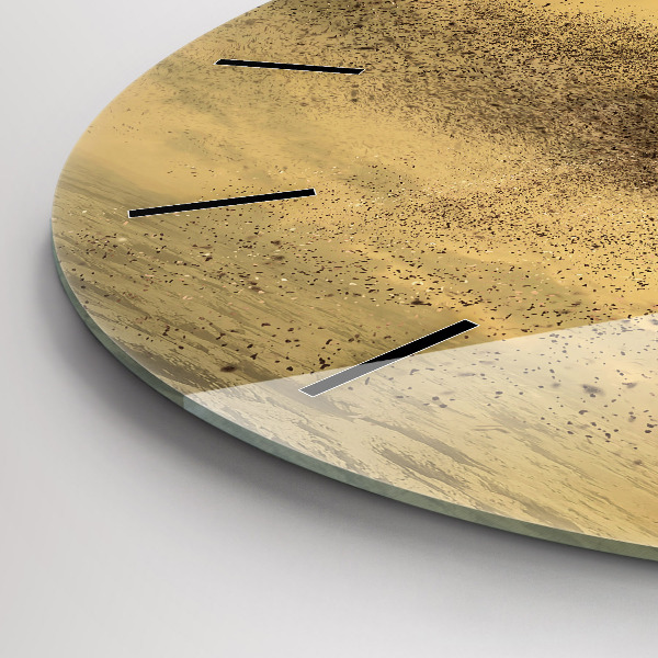 Ceas rotund de perete din sticlă Femeie în siluetă