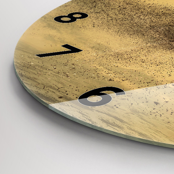 Ceas rotund de perete din sticlă Femeie în siluetă