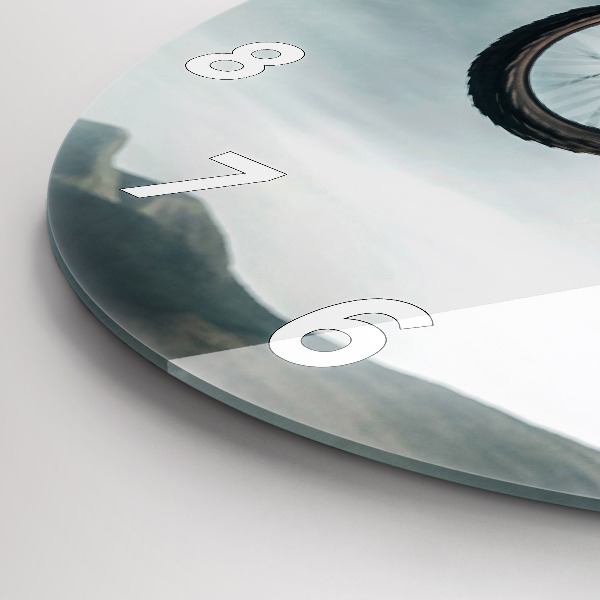 Ceas rotund de perete din sticlă Stilul motor Adrenalina