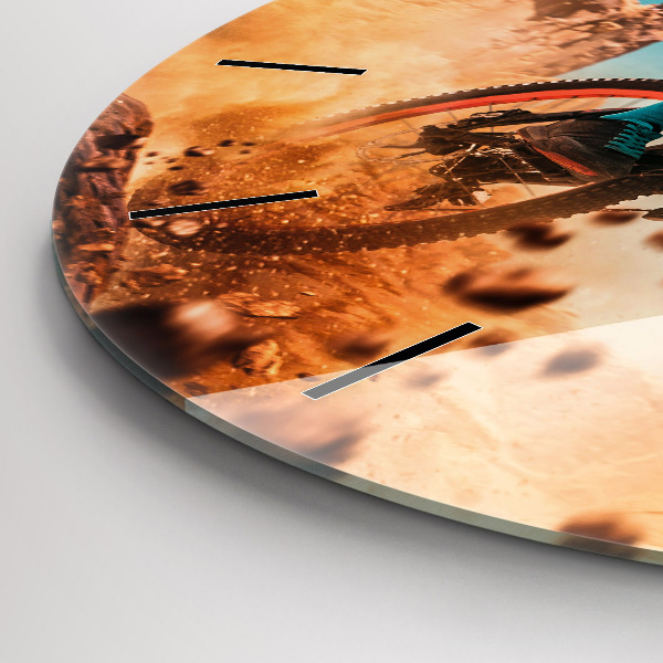 Ceas rotund de perete din sticlă Cascader și adrenalină