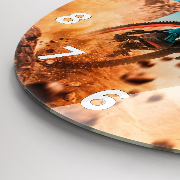 Ceas rotund de perete din sticlă Cascader și adrenalină