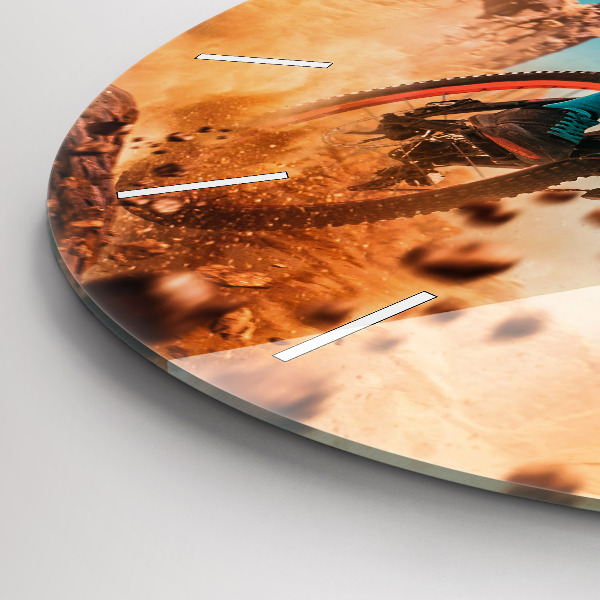 Ceas rotund de perete din sticlă Cascader și adrenalină