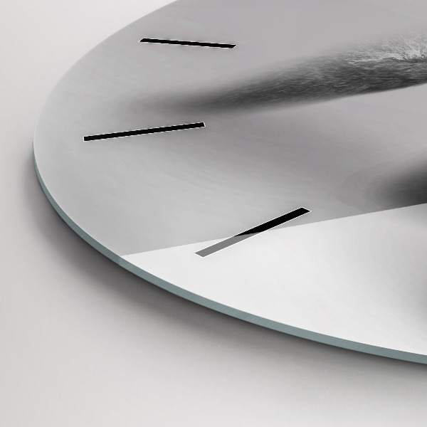 Ceas rotund de perete din sticlă Colecție de artă animale