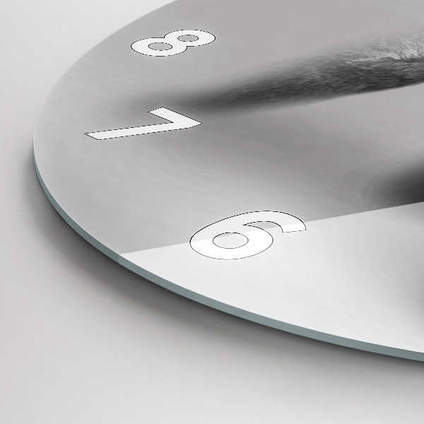 Ceas rotund de perete din sticlă Colecție de artă animale