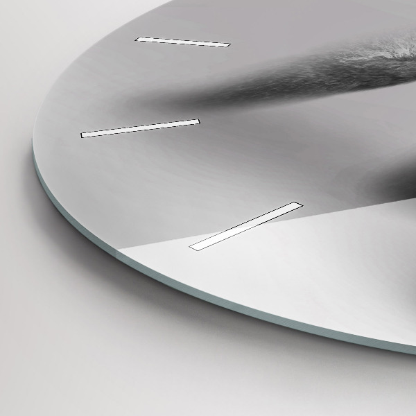 Ceas rotund de perete din sticlă Colecție de artă animale