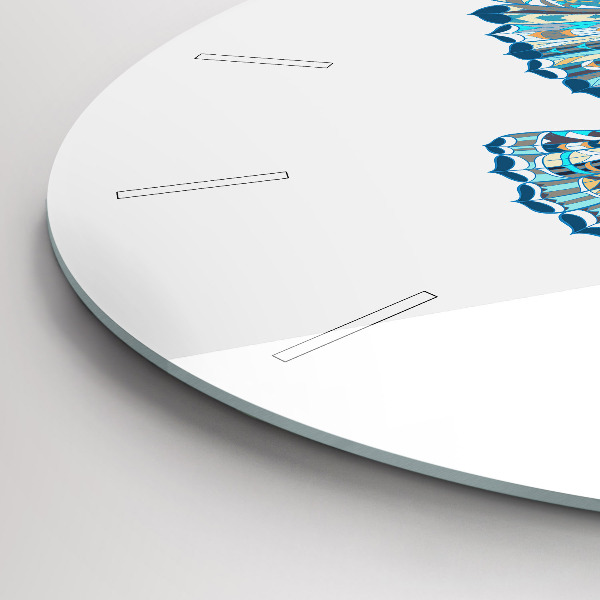 Ceas rotund de perete din sticlă Bufniță în zbor