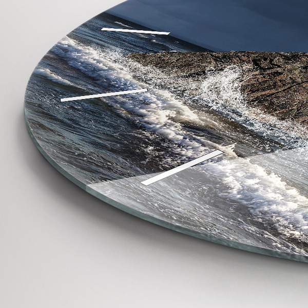 Ceas rotund de perete din sticlă Far