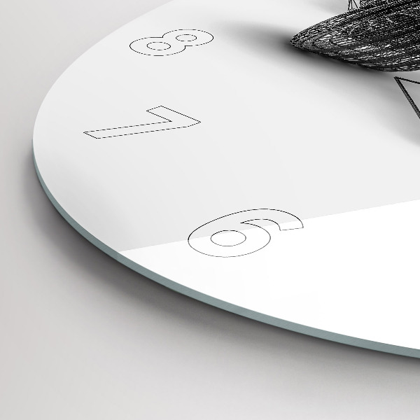 Ceas rotund de perete din sticlă Design mașină F1