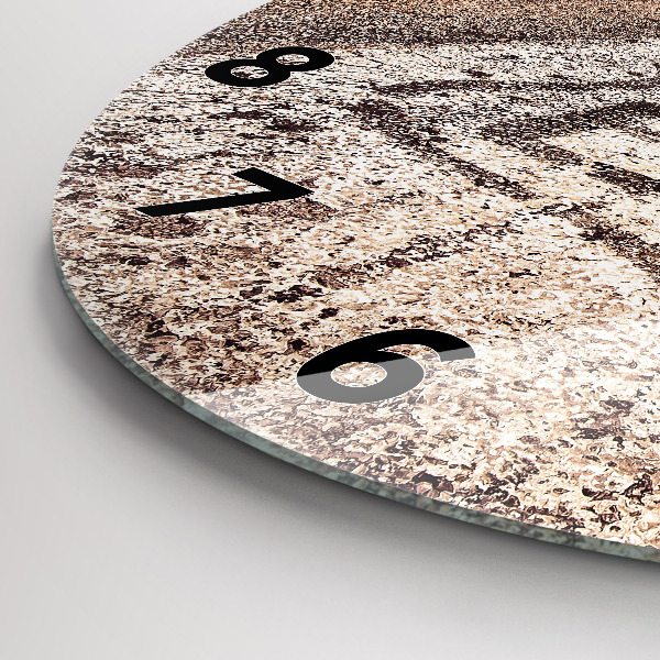 Ceas rotund de perete din sticlă Route 66 SUA