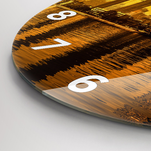 Ceas rotund de perete din sticlă Râul Zhujiang China