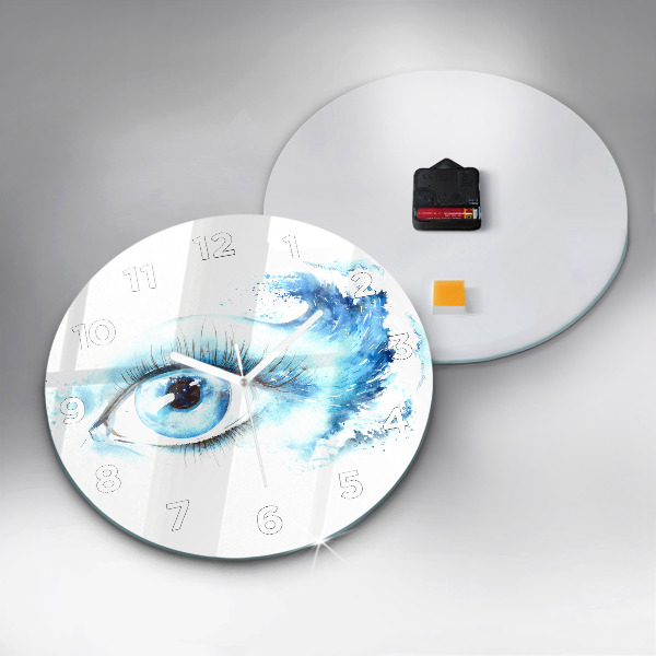 Ceas rotund de perete din sticlă Ochi de mare