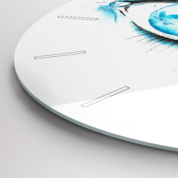 Ceas rotund de perete din sticlă Ochi de mare